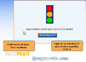Confirmaci�n de env�o de Incidencia